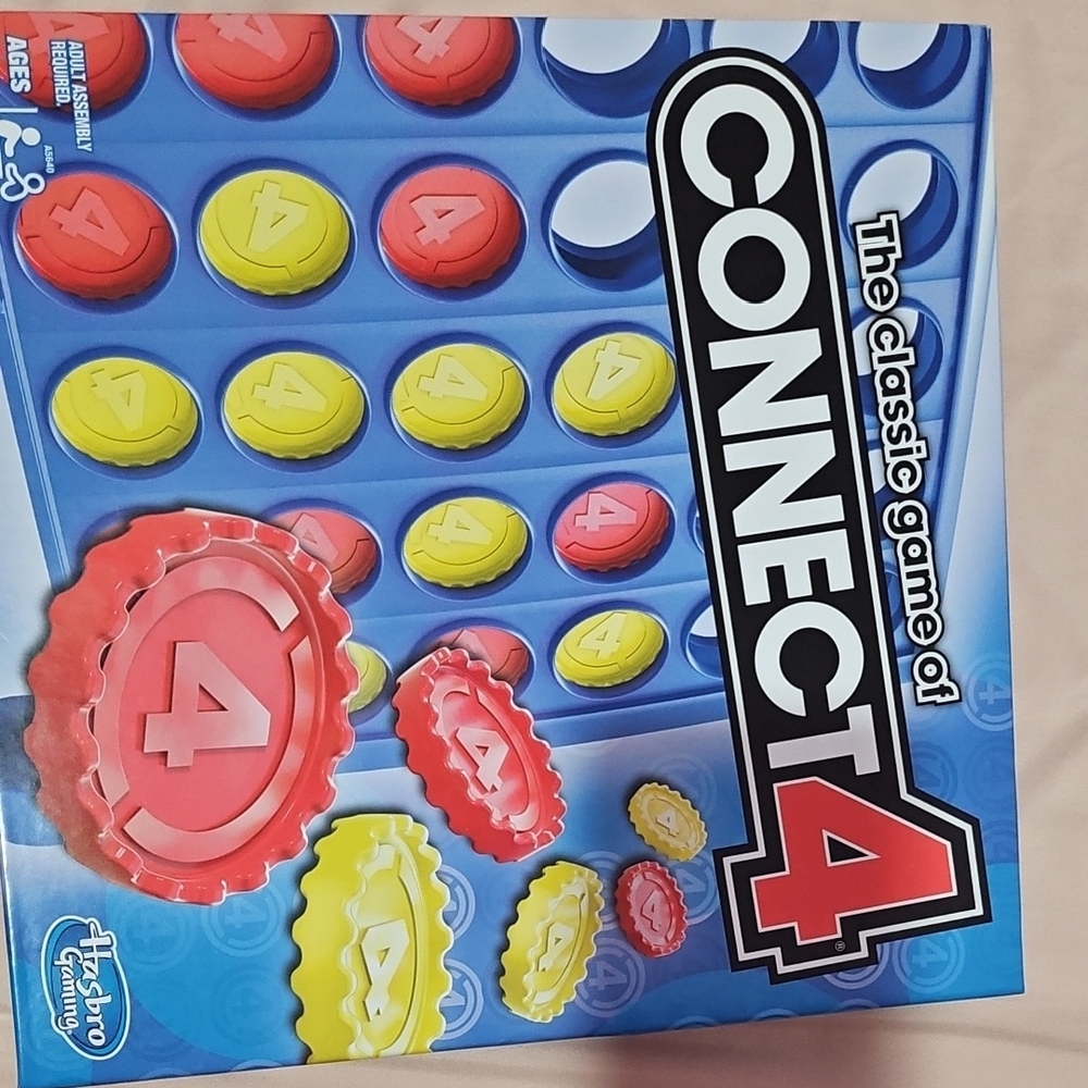 Hasbro Connect 4 Game with Red and Yellow Discs